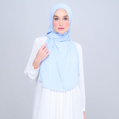 [As-Is] Instant Tag n' Go Shawl l Chiffon Silk in Maya Blue