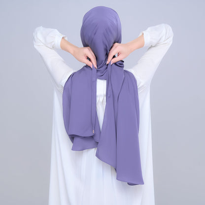 [As-Is] Instant Tag n' Go Shawl l Chiffon Silk in Indigo