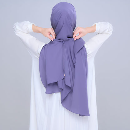 [As-Is] Instant Tag n' Go Shawl l Chiffon Silk in Indigo