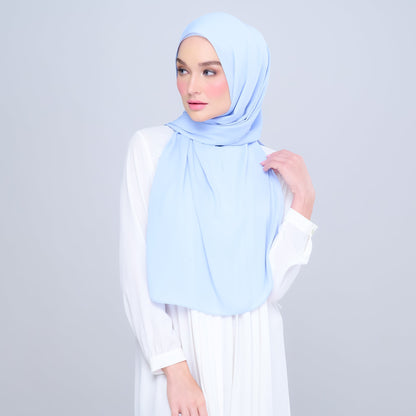[As-Is] Instant Tag n' Go Shawl l Chiffon Silk in Maya Blue