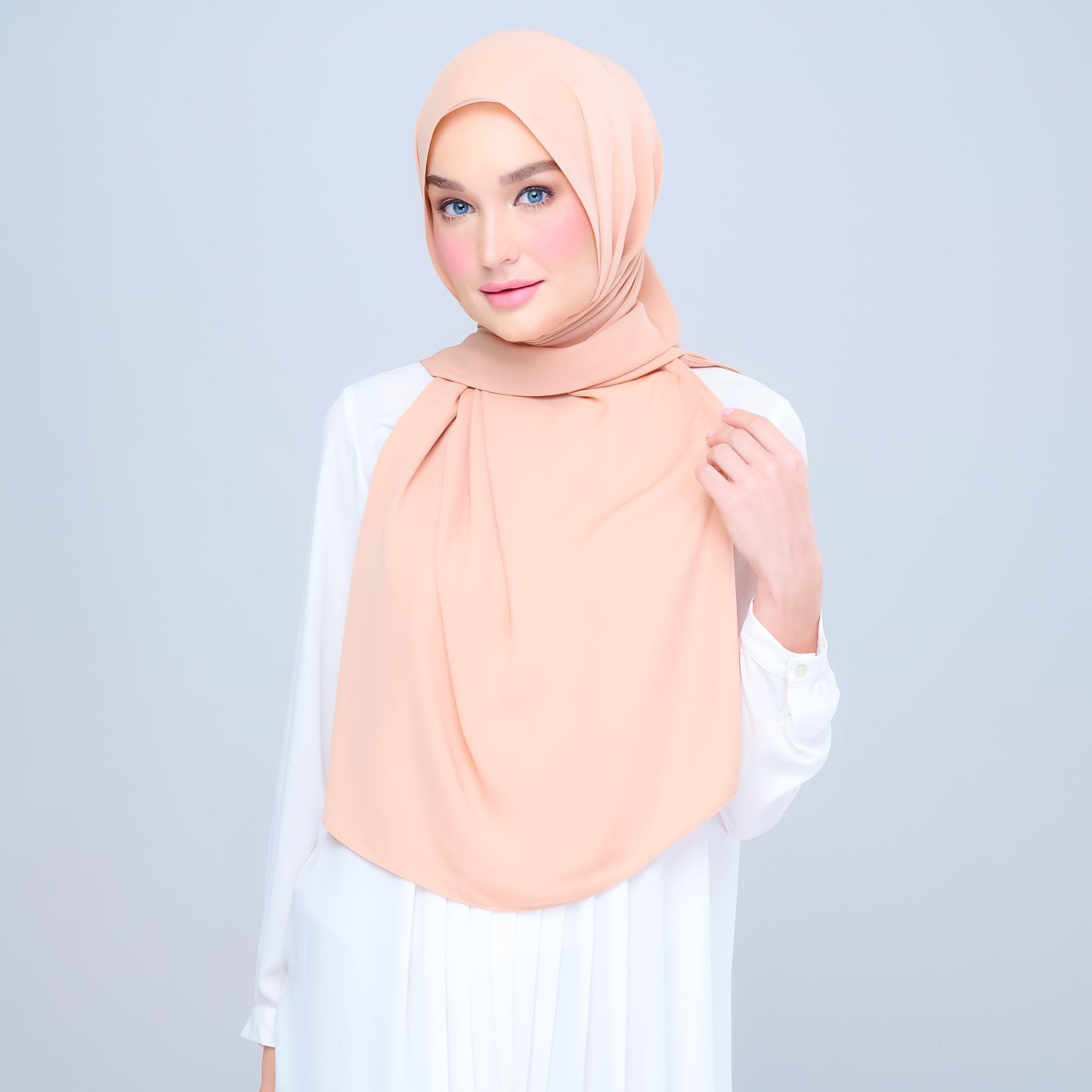 [As-Is] Instant Tag n' Go Shawl l Chiffon Silk in Cantaloupe