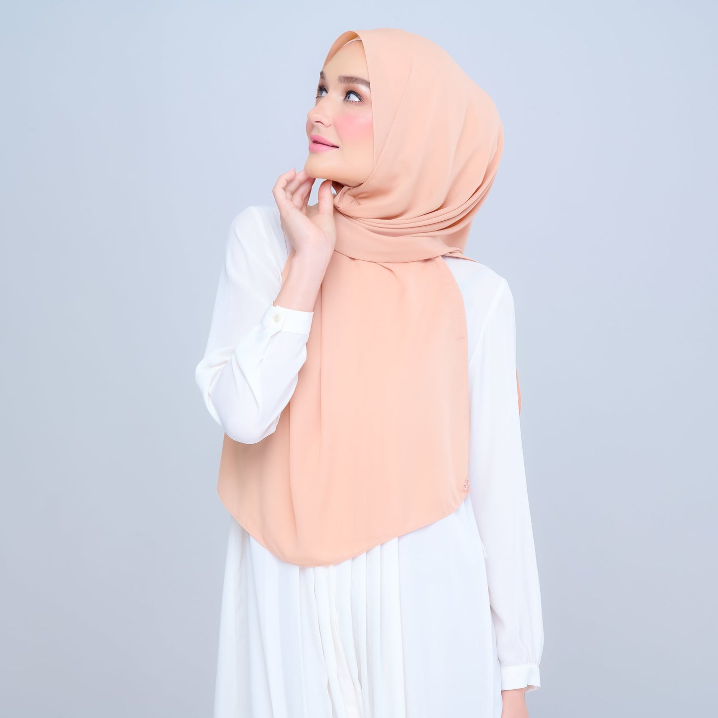 [As-Is] Instant Tag n' Go Shawl l Chiffon Silk in Cantaloupe