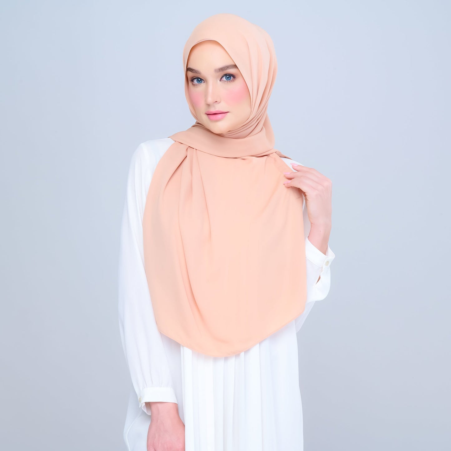 [As-Is] Instant Tag n' Go Shawl l Chiffon Silk in Cantaloupe