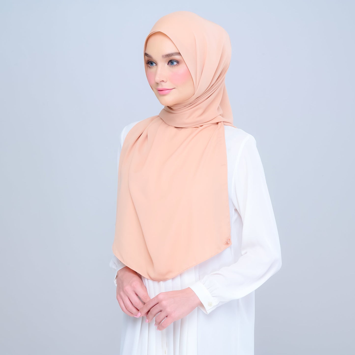 [As-Is] Instant Tag n' Go Shawl l Chiffon Silk in Cantaloupe