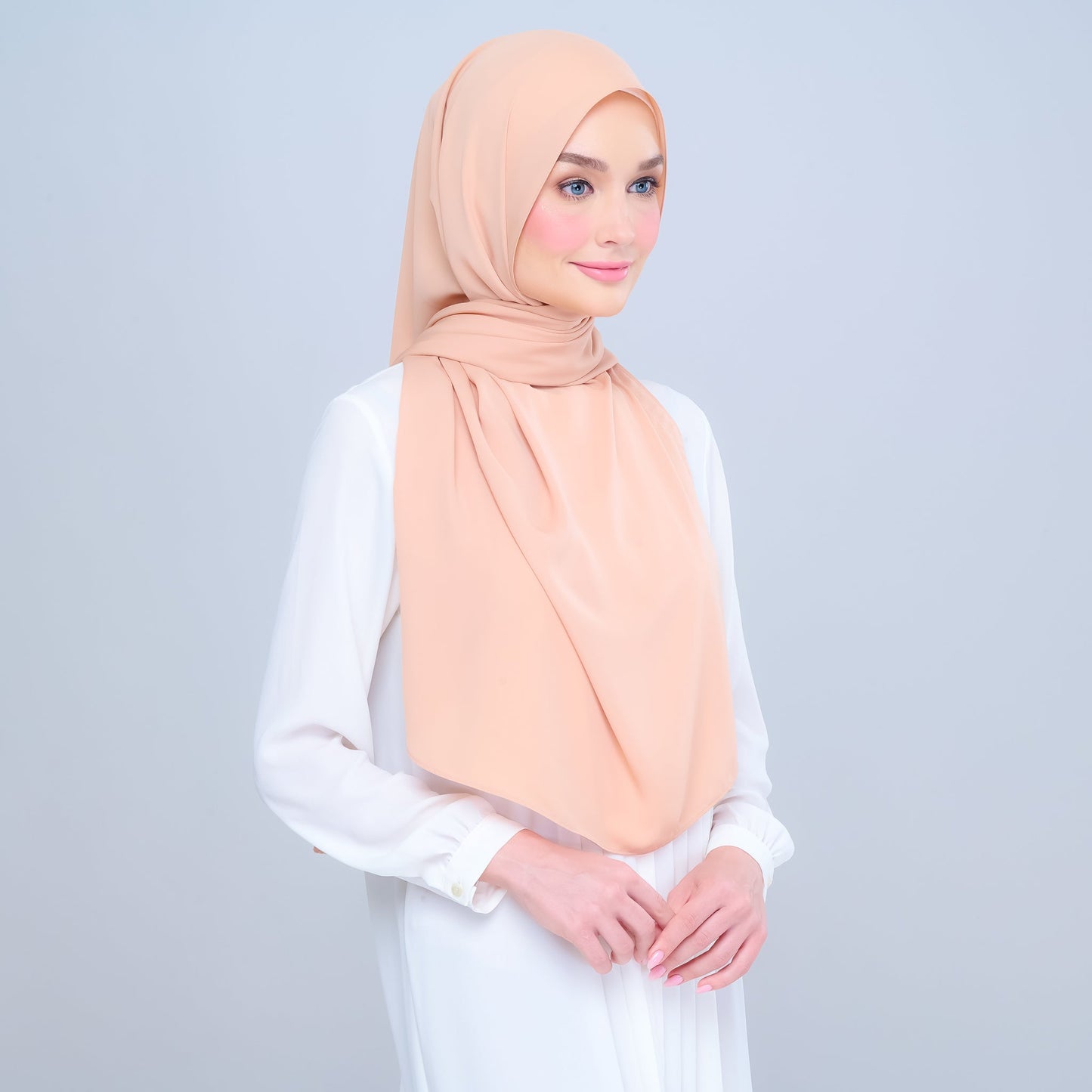 [As-Is] Instant Tag n' Go Shawl l Chiffon Silk in Cantaloupe