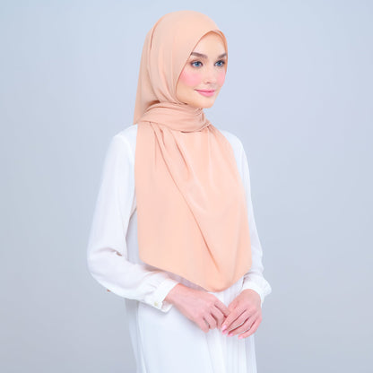 [As-Is] Instant Tag n' Go Shawl l Chiffon Silk in Cantaloupe