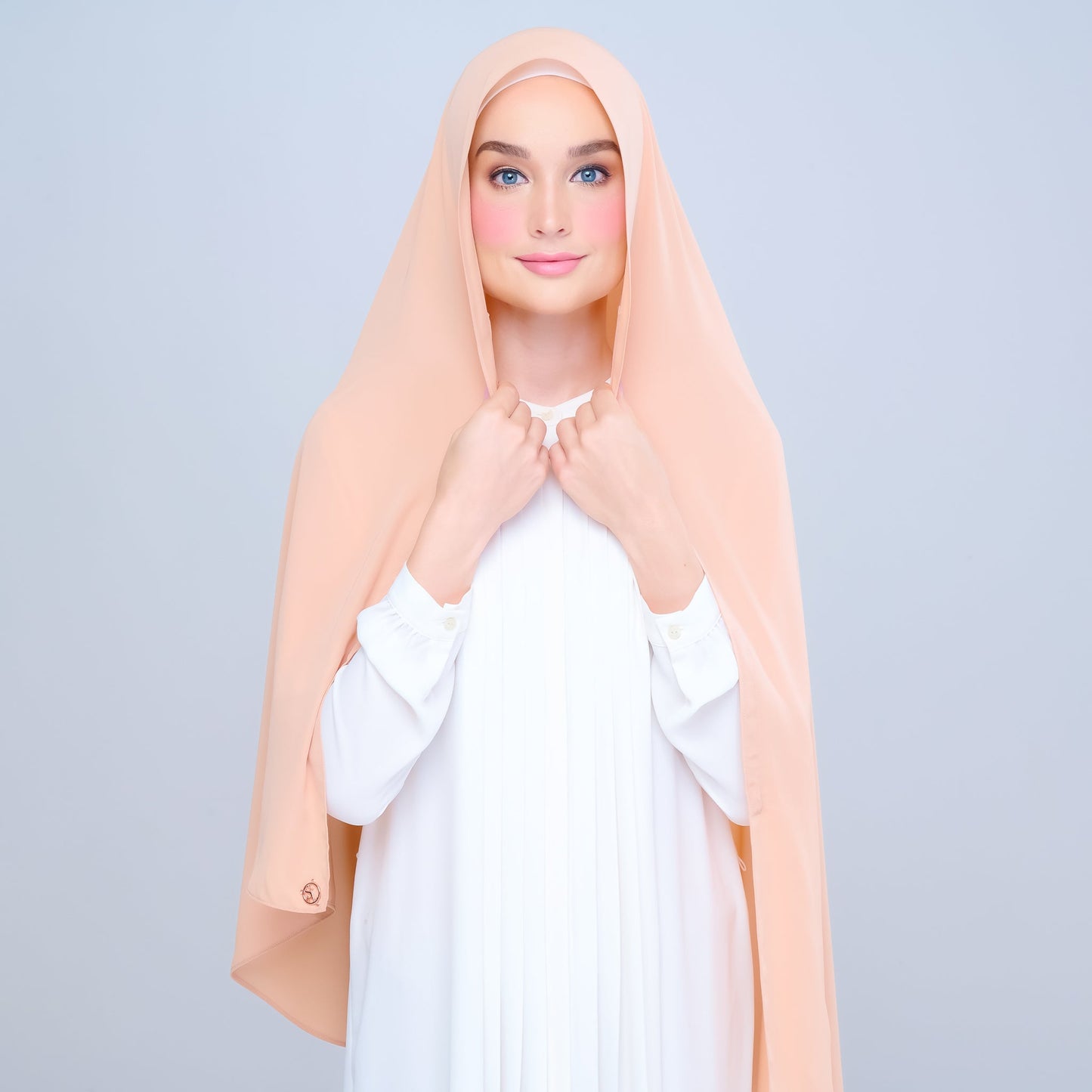 [As-Is] Instant Tag n' Go Shawl l Chiffon Silk in Cantaloupe