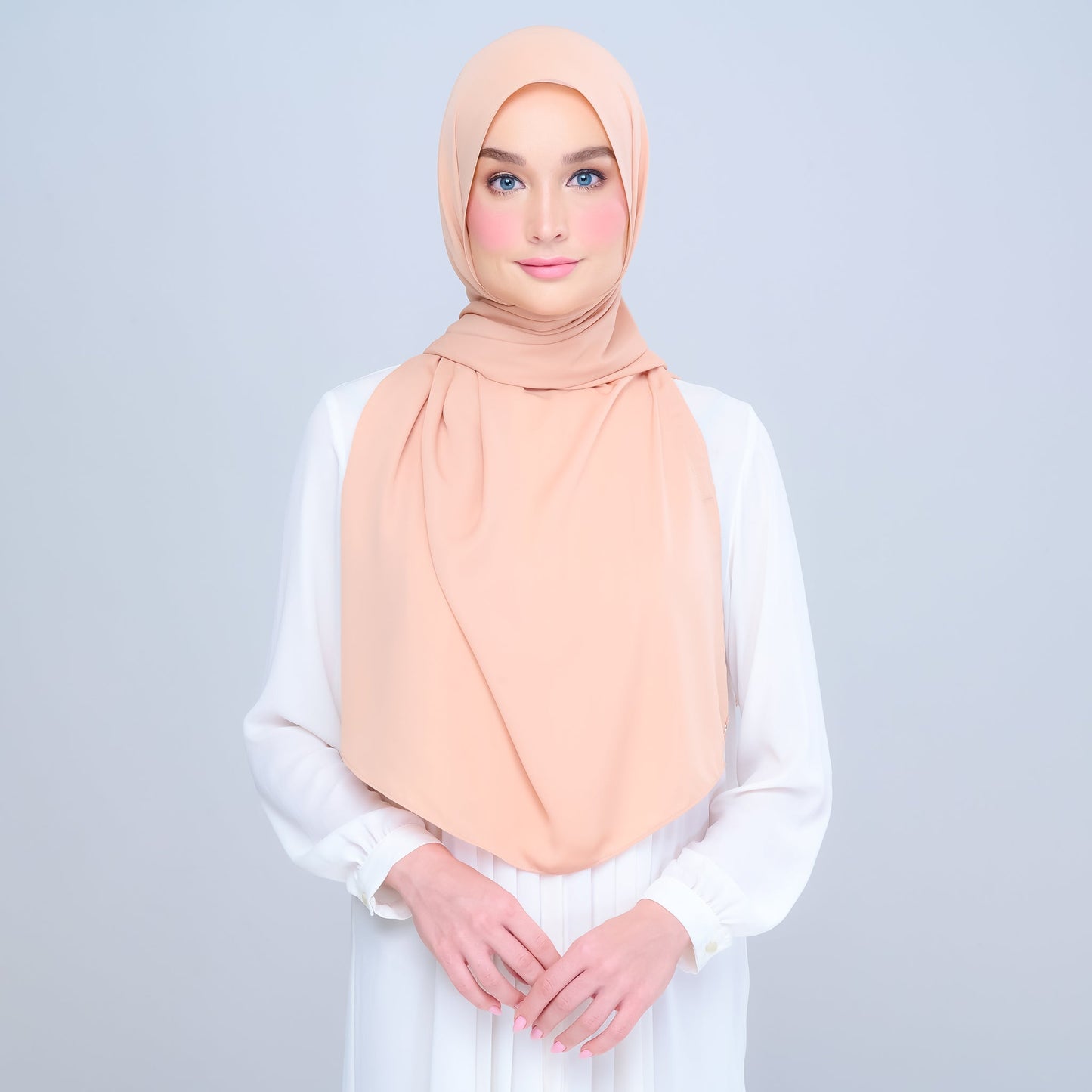 [As-Is] Instant Tag n' Go Shawl l Chiffon Silk in Cantaloupe
