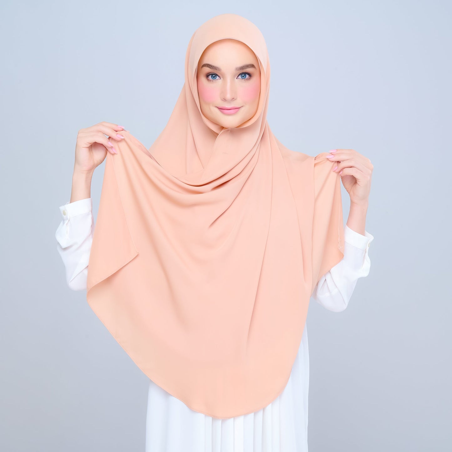 [As-Is] Instant Tag n' Go Shawl l Chiffon Silk in Cantaloupe