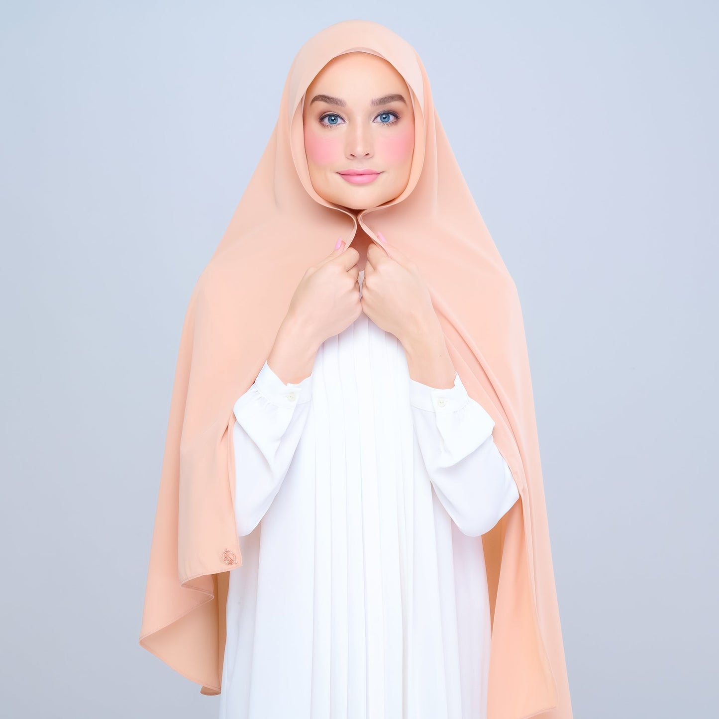 [As-Is] Instant Tag n' Go Shawl l Chiffon Silk in Cantaloupe