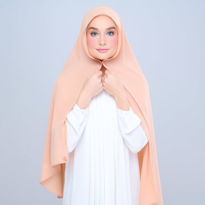 [As-Is] Instant Tag n' Go Shawl l Chiffon Silk in Cantaloupe