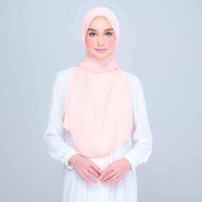 [As-Is] Instant Tag n' Go Shawl l Chiffon Silk in Light Salmon