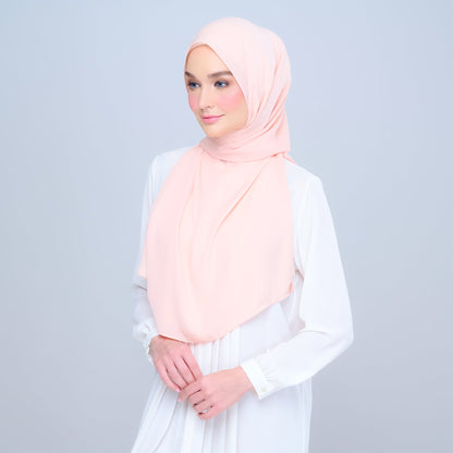 [As-Is] Instant Tag n' Go Shawl l Chiffon Silk in Light Salmon