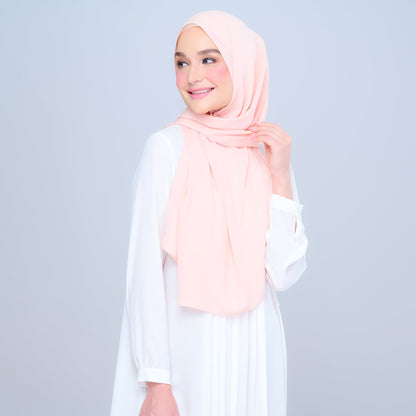 [As-Is] Instant Tag n' Go Shawl l Chiffon Silk in Light Salmon
