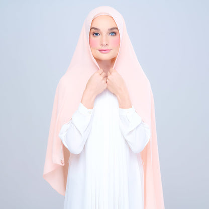 [As-Is] Instant Tag n' Go Shawl l Chiffon Silk in Light Salmon