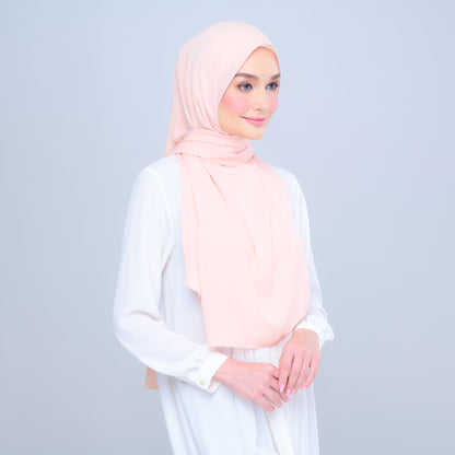 [As-Is] Instant Tag n' Go Shawl l Chiffon Silk in Light Salmon