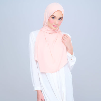 [As-Is] Instant Tag n' Go Shawl l Chiffon Silk in Light Salmon
