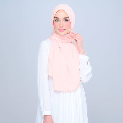 [As-Is] Instant Tag n' Go Shawl l Chiffon Silk in Light Salmon