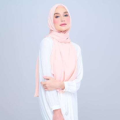 [As-Is] Instant Tag n' Go Shawl l Chiffon Silk in Light Salmon