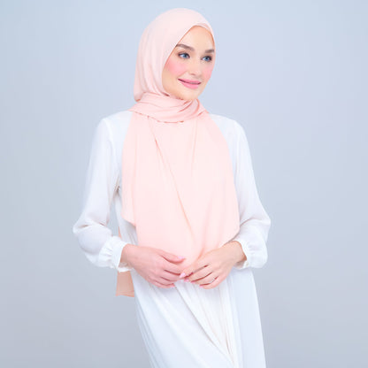 [As-Is] Instant Tag n' Go Shawl l Chiffon Silk in Light Salmon