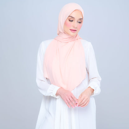 [As-Is] Instant Tag n' Go Shawl l Chiffon Silk in Light Salmon