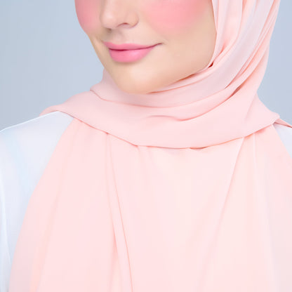 [As-Is] Instant Tag n' Go Shawl l Chiffon Silk in Light Salmon