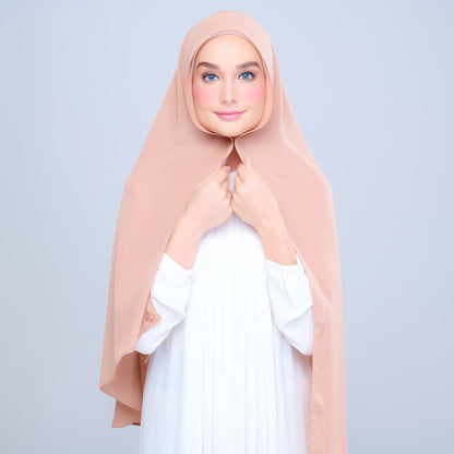 [As-Is] Instant Tag n' Go Shawl l Chiffon Silk in Tan