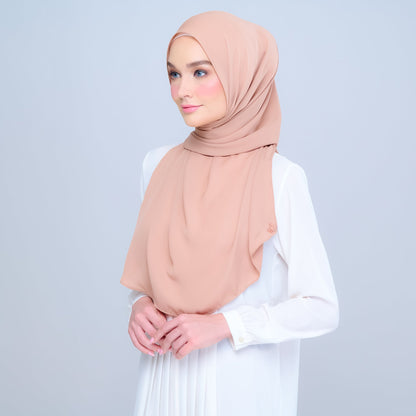 [As-Is] Instant Tag n' Go Shawl l Chiffon Silk in Tan