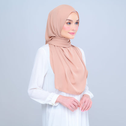 [As-Is] Instant Tag n' Go Shawl l Chiffon Silk in Tan