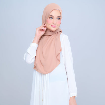 [As-Is] Instant Tag n' Go Shawl l Chiffon Silk in Tan
