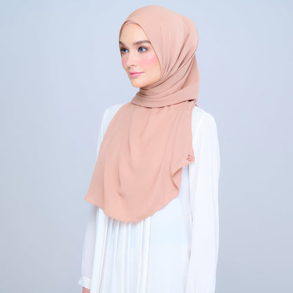 [As-Is] Instant Tag n' Go Shawl l Chiffon Silk in Tan