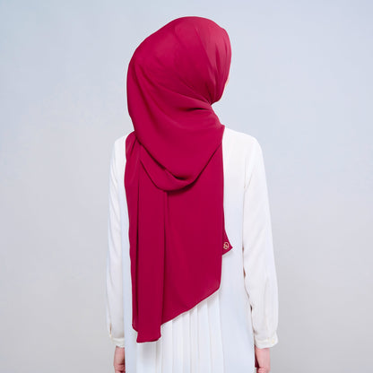 [As-Is] Instant Tag n' Go Shawl l Chiffon Silk in Cherry