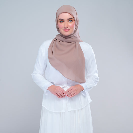 Instant Square Tag & Go l Cotton Voile in Deep Chai