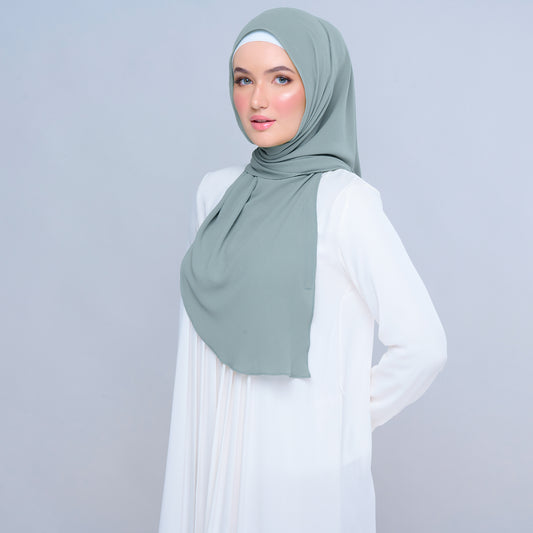 'New' Instant Tag & Go | Textured Chiffon in Dusty Green