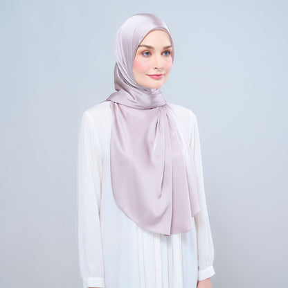 [As-Is] Instant Tag n' Go Shawl l Satin Silk in Cool Taupe
