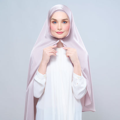 [As-Is] Instant Tag n' Go Shawl l Satin Silk in Cool Taupe