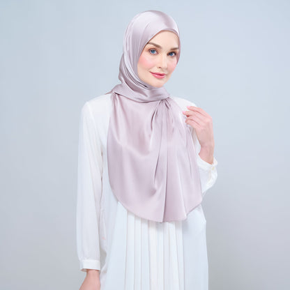 [As-Is] Instant Tag n' Go Shawl l Satin Silk in Cool Taupe