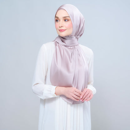 [As-Is] Instant Tag n' Go Shawl l Satin Silk in Cool Taupe