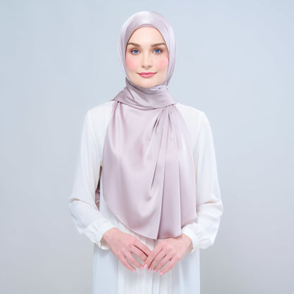 [As-Is] Instant Tag n' Go Shawl l Satin Silk in Cool Taupe
