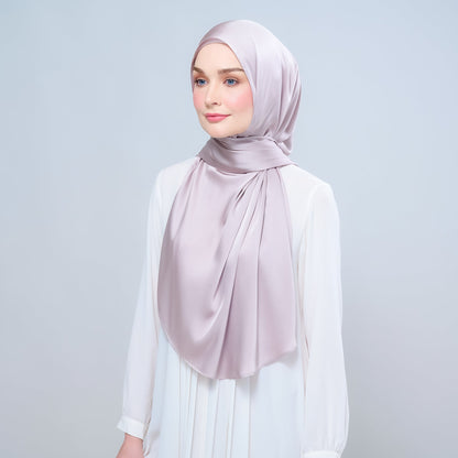 [As-Is] Instant Tag n' Go Shawl l Satin Silk in Cool Taupe