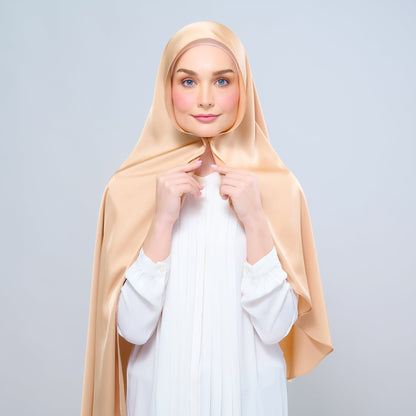 [As-Is] Instant Tag n' Go Shawl l Satin Silk in Gold