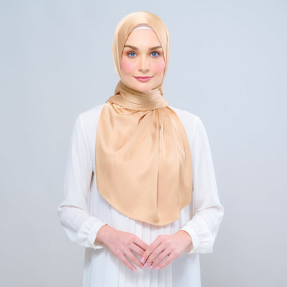 [As-Is] Instant Tag n' Go Shawl l Satin Silk in Gold