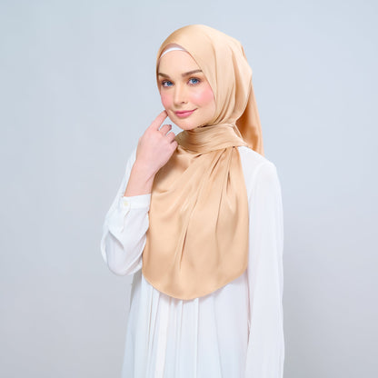 [As-Is] Instant Tag n' Go Shawl l Satin Silk in Gold