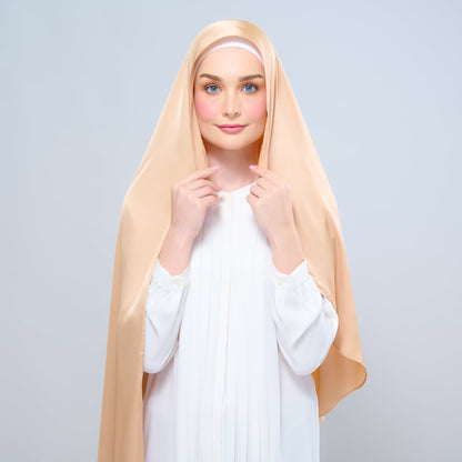 [As-Is] Instant Tag n' Go Shawl l Satin Silk in Gold
