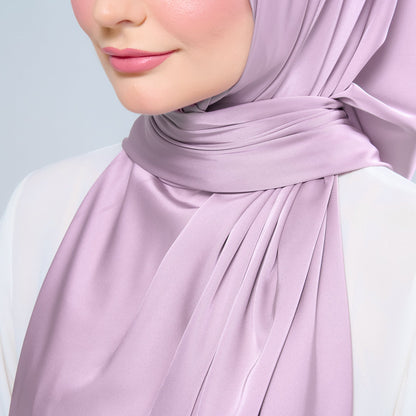 [As-Is] Instant Tag n' Go Shawl l Satin Silk in Light Orchid