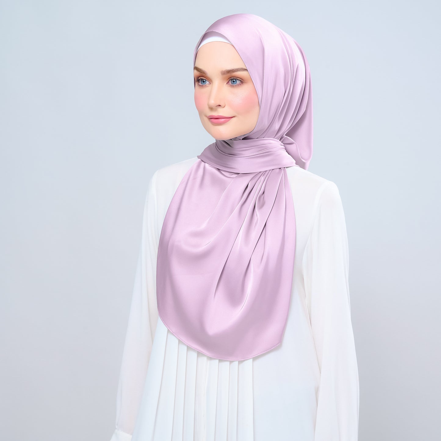 Instant Tag n' Go Shawl  | Satin Silk in Light Orchid