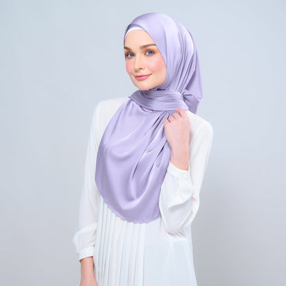 [As-Is] Instant Tag n' Go Shawl l Satin Silk in Lavender Blush