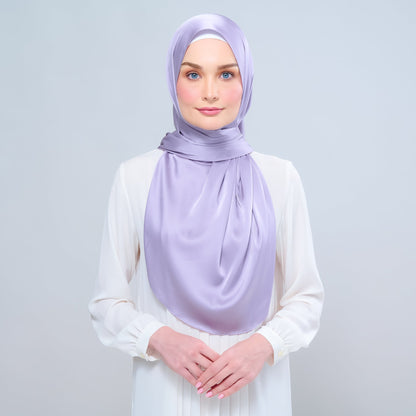 [As-Is] Instant Tag n' Go Shawl l Satin Silk in Lavender Blush