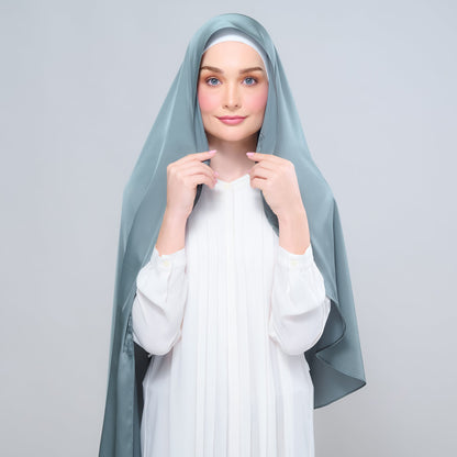 [As-Is] Instant Tag n' Go Shawl l Satin Silk in Sea Green