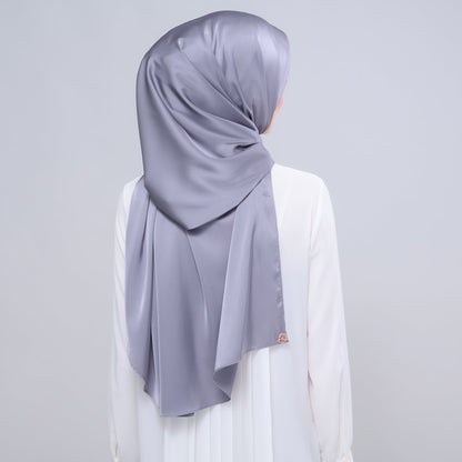 [As-Is] Instant Tag n' Go Shawl l Satin Silk in Titanium Grey